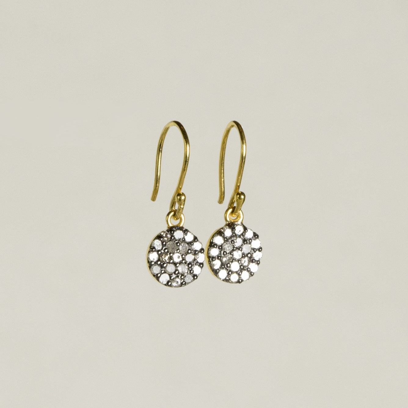 the sparkly and endearing our own lovely diamond disc drop earrings
