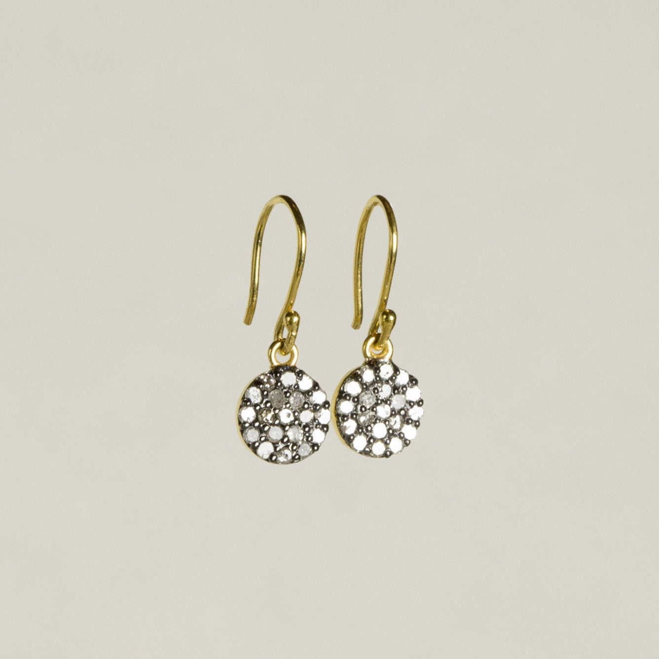 the sparkly and endearing our own lovely diamond disc drop earrings