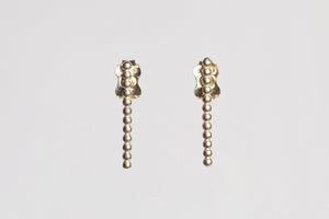 playful bar earrings in gold plated silver