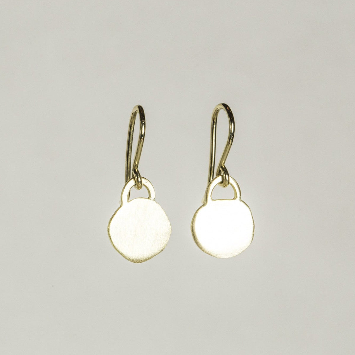 fantastically irregular disc drop earrings