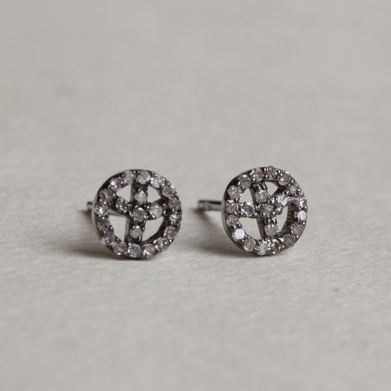 felt Affordable Diamond Range peace stud earrings 