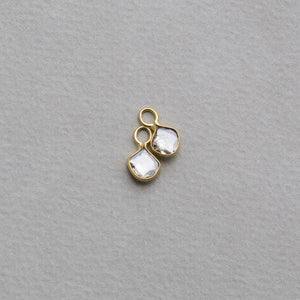 diamond slices earring charms made of 18 carat gold are part of our ever expanding earring charm collection