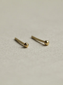 felt 18 Carat Blob Stud Earrings