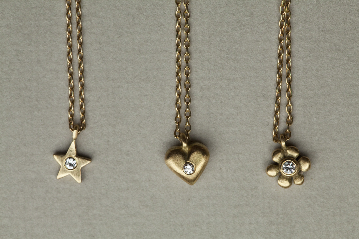 Marian Maurer micro gold and diamond necklaces