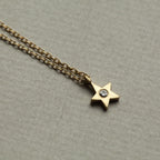 sweet diamond star necklace, also available in a non diamond version