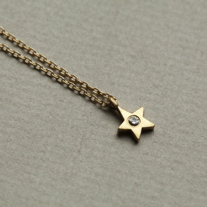 sweet diamond star necklace, also available in a non diamond version