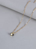 Gold Chain Necklace with Labradorite