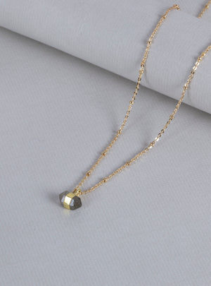 Gold Chain Necklace with Labradorite