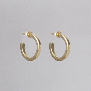 Gold Plated Chunky Hoop Earrings