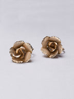Vintage Gold Flower Clip-on Earrings