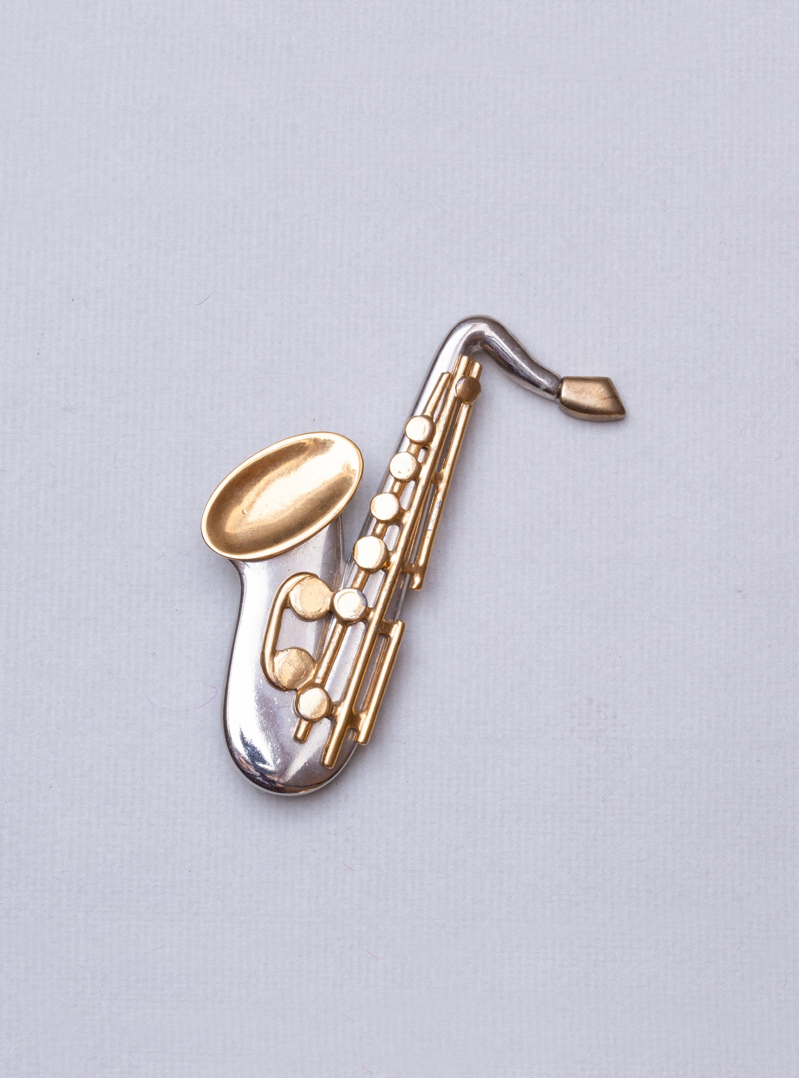 Vintage Saxophone Brooch