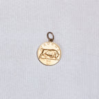 Vintage 9ct Gold Taurus Charm Pendant