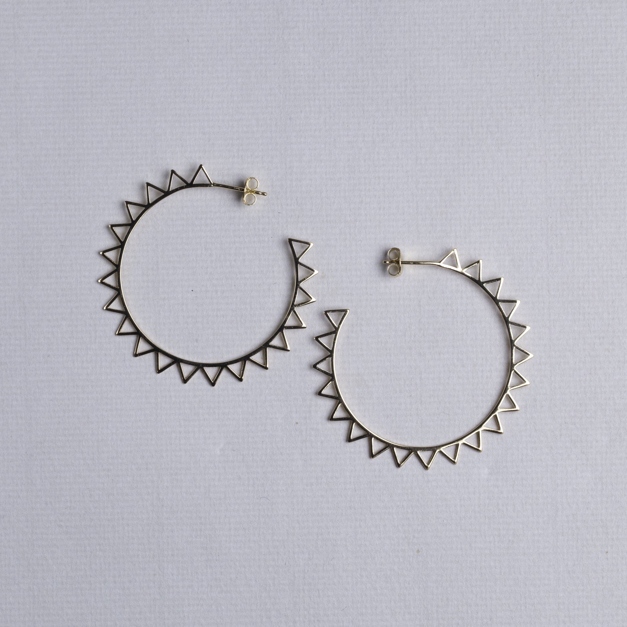 Geometric Cutout Sun Hoop Earrings