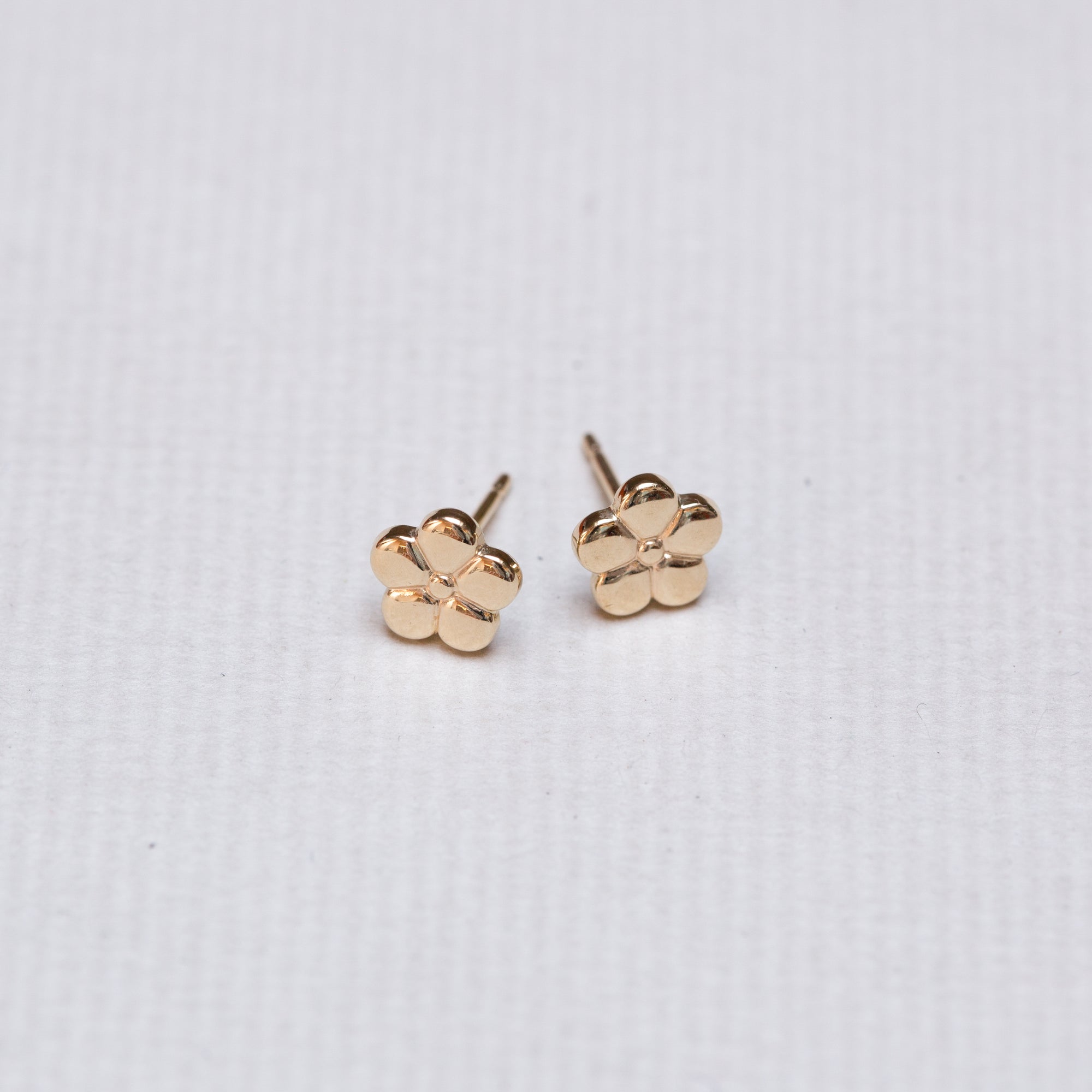 9ct Gold Cherry Blossom Flower Stud Earrings