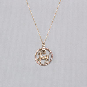 Pendant with gold cable link chain #1