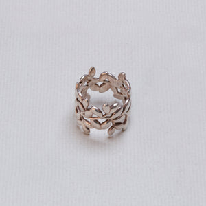 Vintage Tiffany Olive Leaf Ring in Stering Silver
