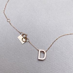 18ct Rose Gold Alphabet Necklace - D