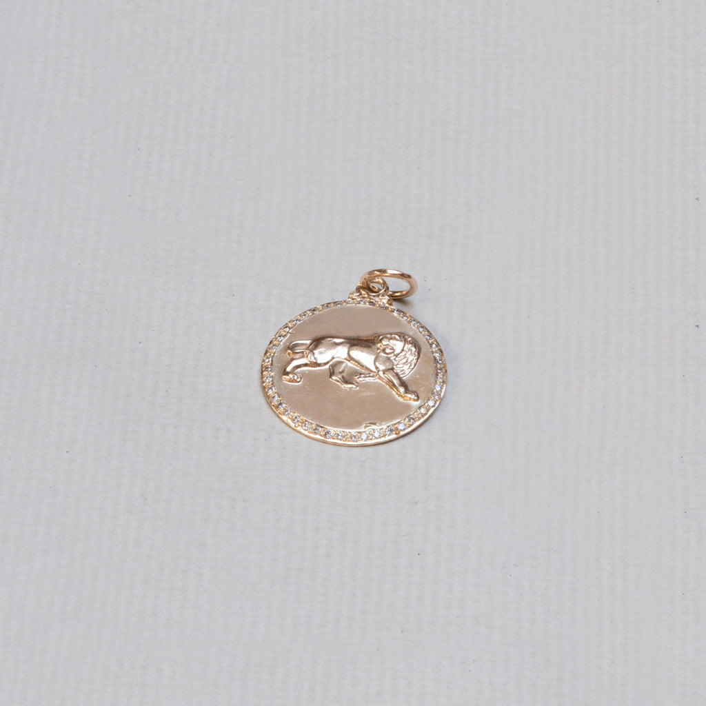 Vintage Leo Diamond Pendant Charm