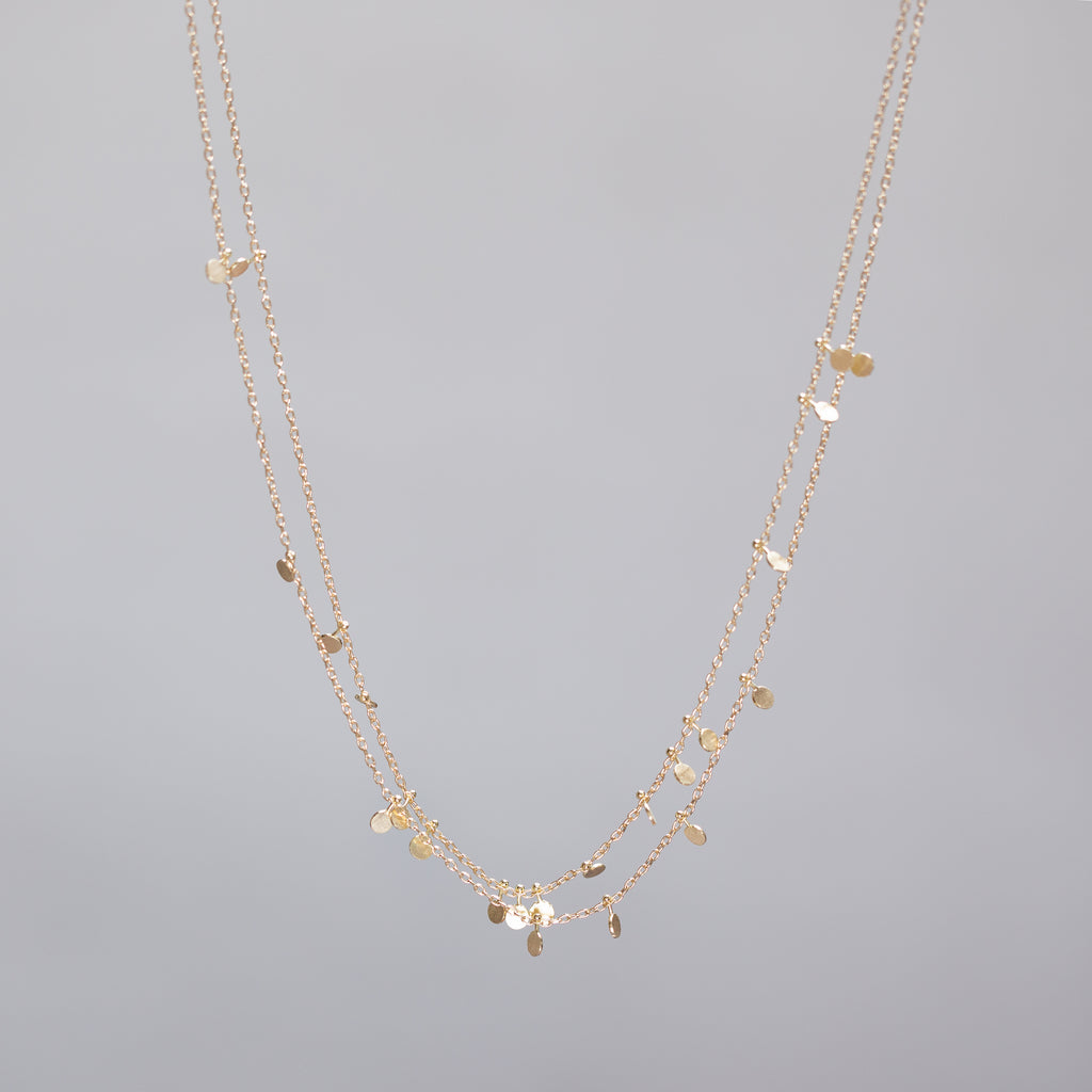Tiny Dots Double Chain Necklace