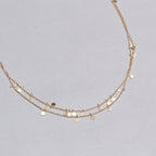 Tiny Dots Double Chain Necklace