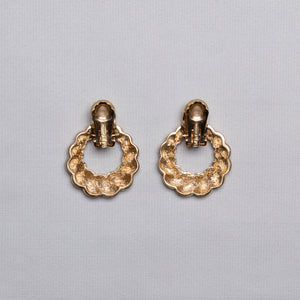 Vintage Gold Twisted Clip-on Earrings