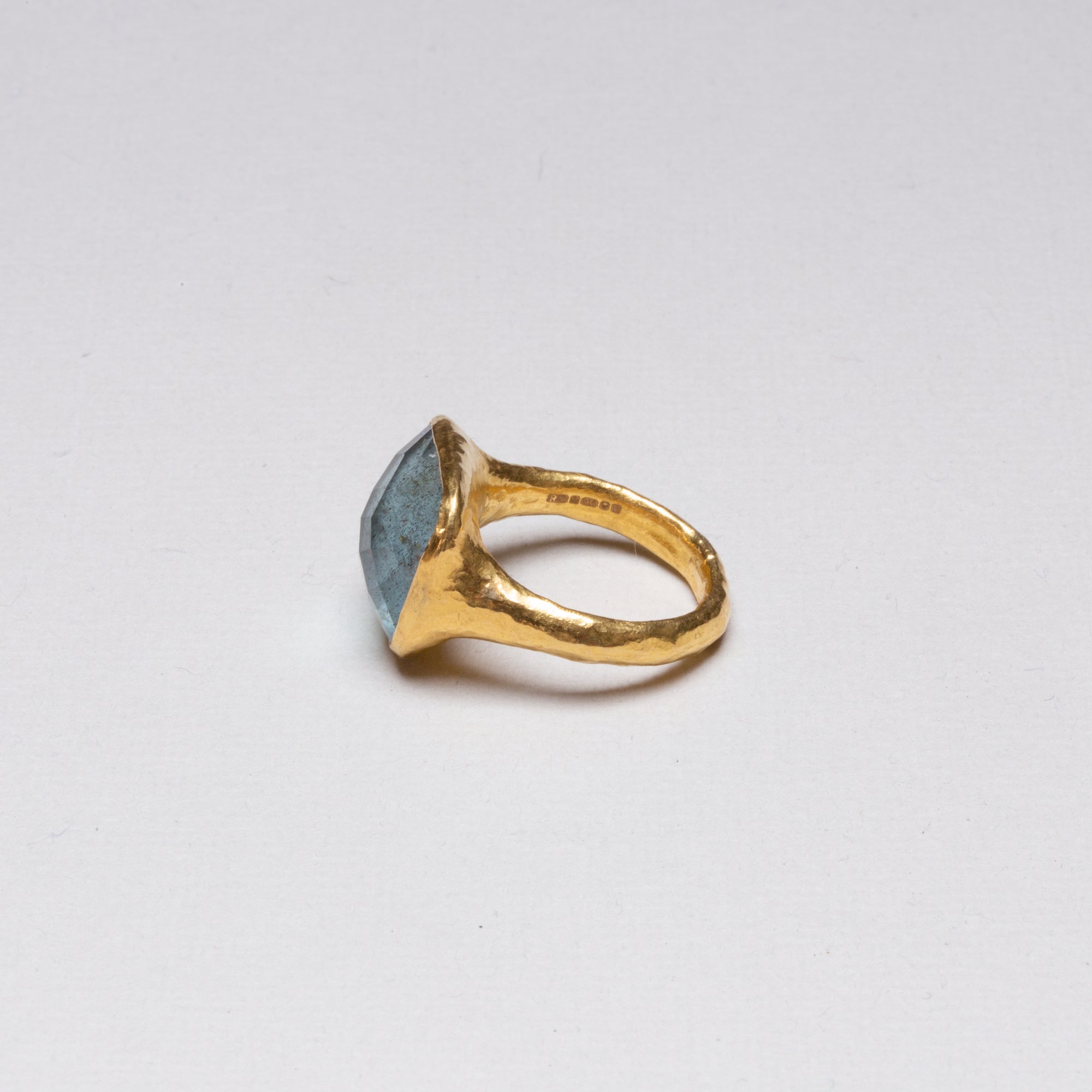 22ct Gold Ring with Aquamarine