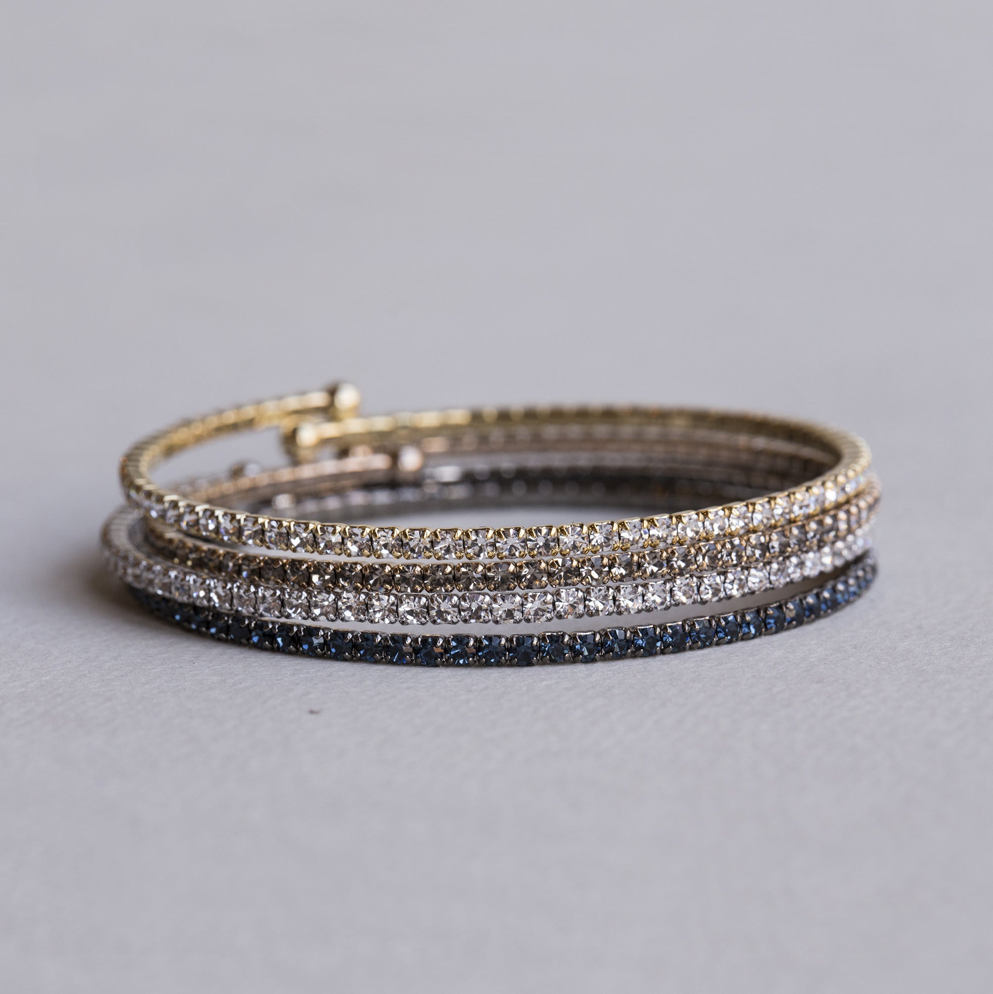 flexible and sparkly diamante bangles