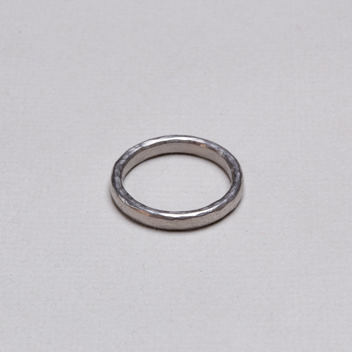 Pinched Platinum Diamond Ring
