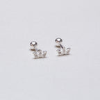 Gold-plated and Silver Petal Stud Cartilage Earring