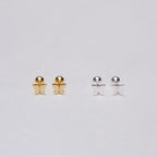 Gold-plated and Silver Butterfly Stud Cartilage Earring