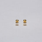 Gold-plated Zirconia Flower Stud Cartilage Earring
