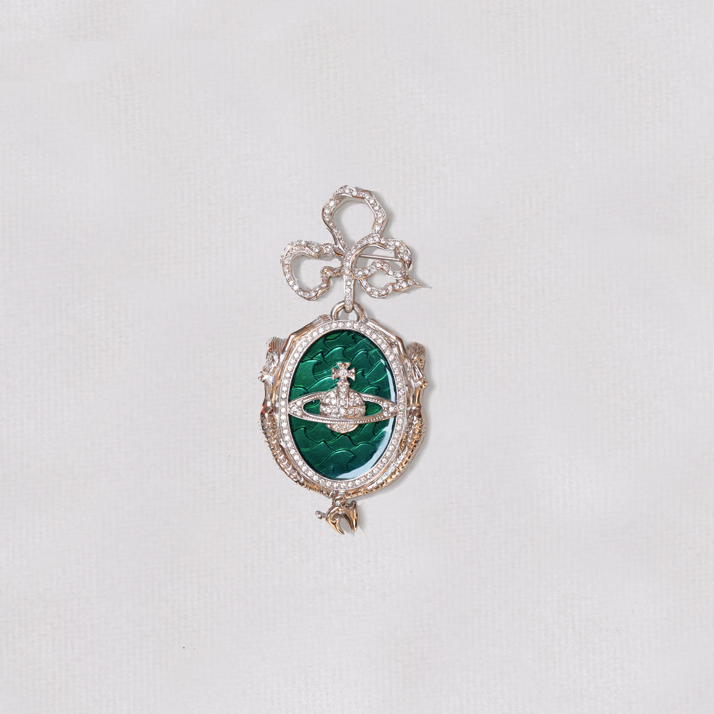 Vintage Vivienne Westwood Orb Brooch with Crystals
