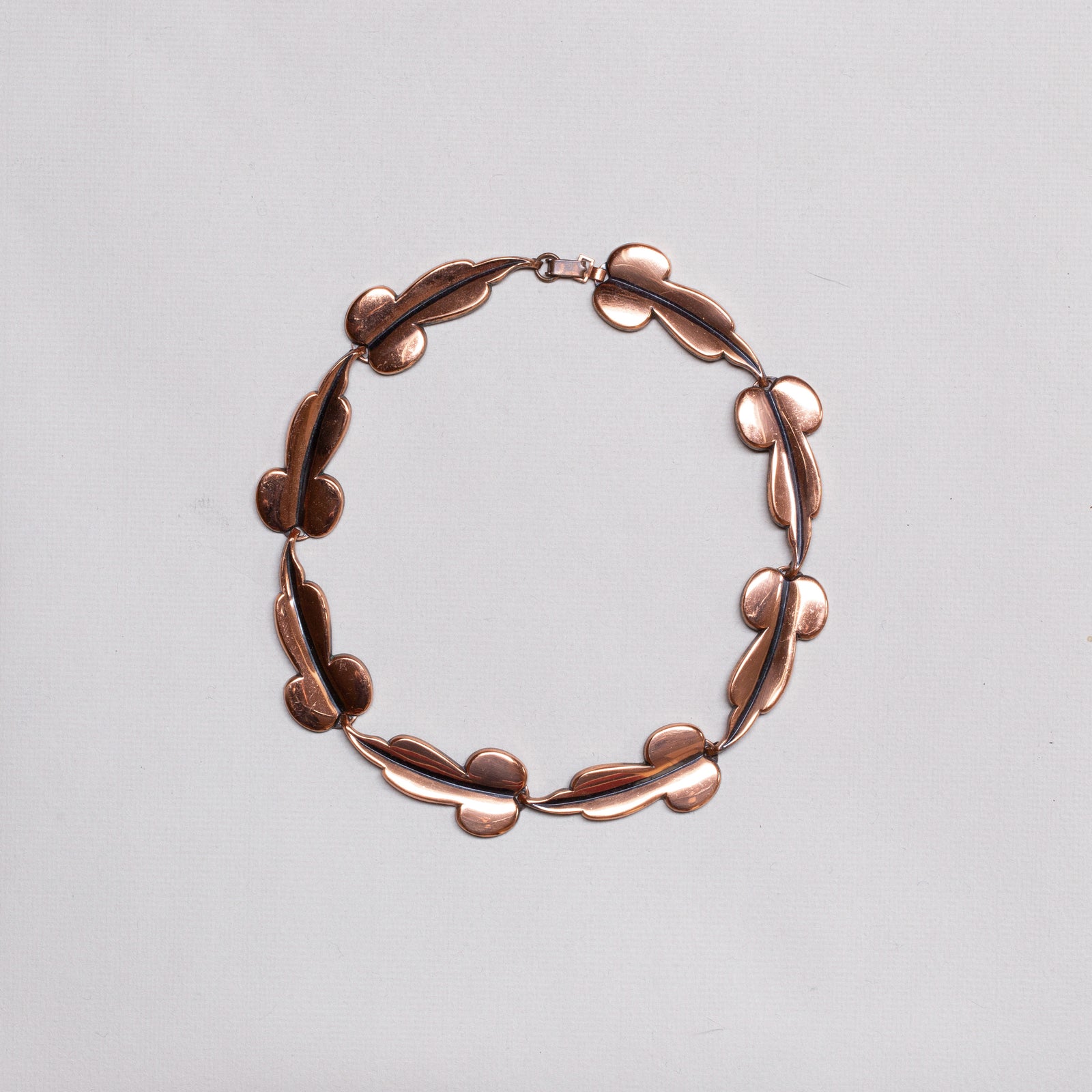 Vintage Copper Leaf Necklace