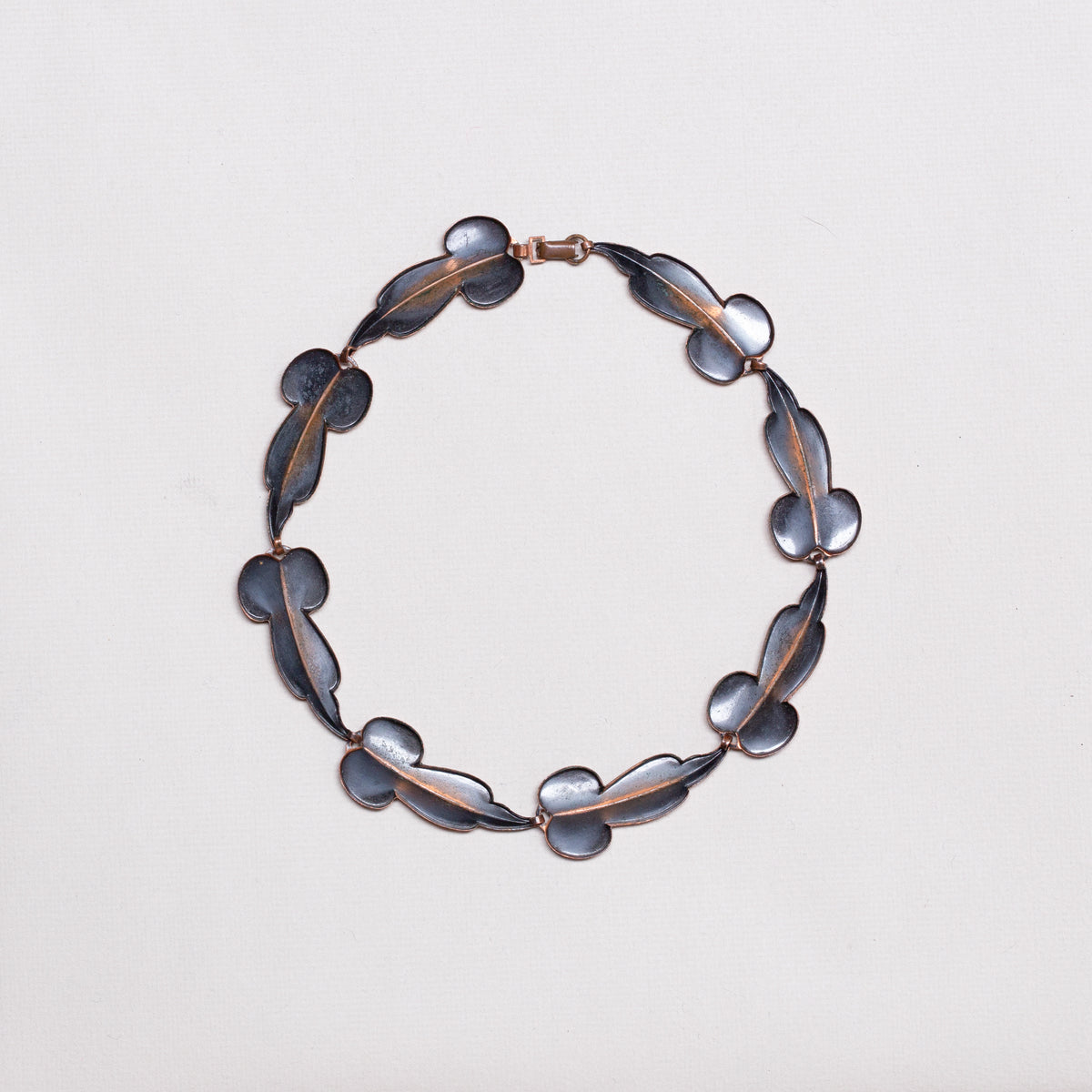 Vintage Copper Leaf Necklace