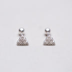 Silver Triangle Stud Cartilage Earring