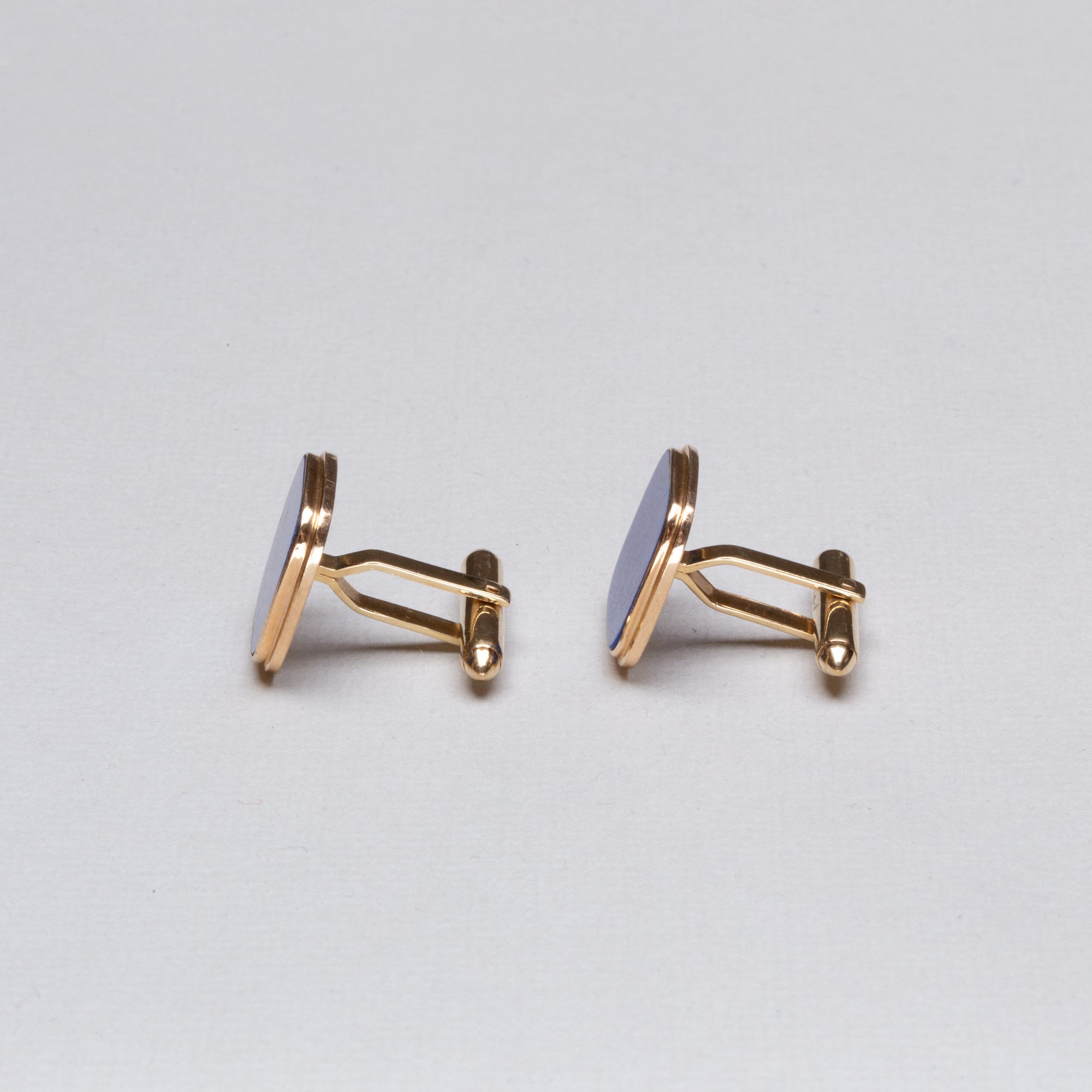 14ct Gold Vintage Cufflinks with Lapis
