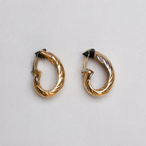 Vintage Braided Gold Clip-on Earrings
