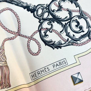 Vintage Hermes Silk Scarf "Les Clés"