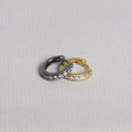 Gold and Black Huggie Hoop Earrings
