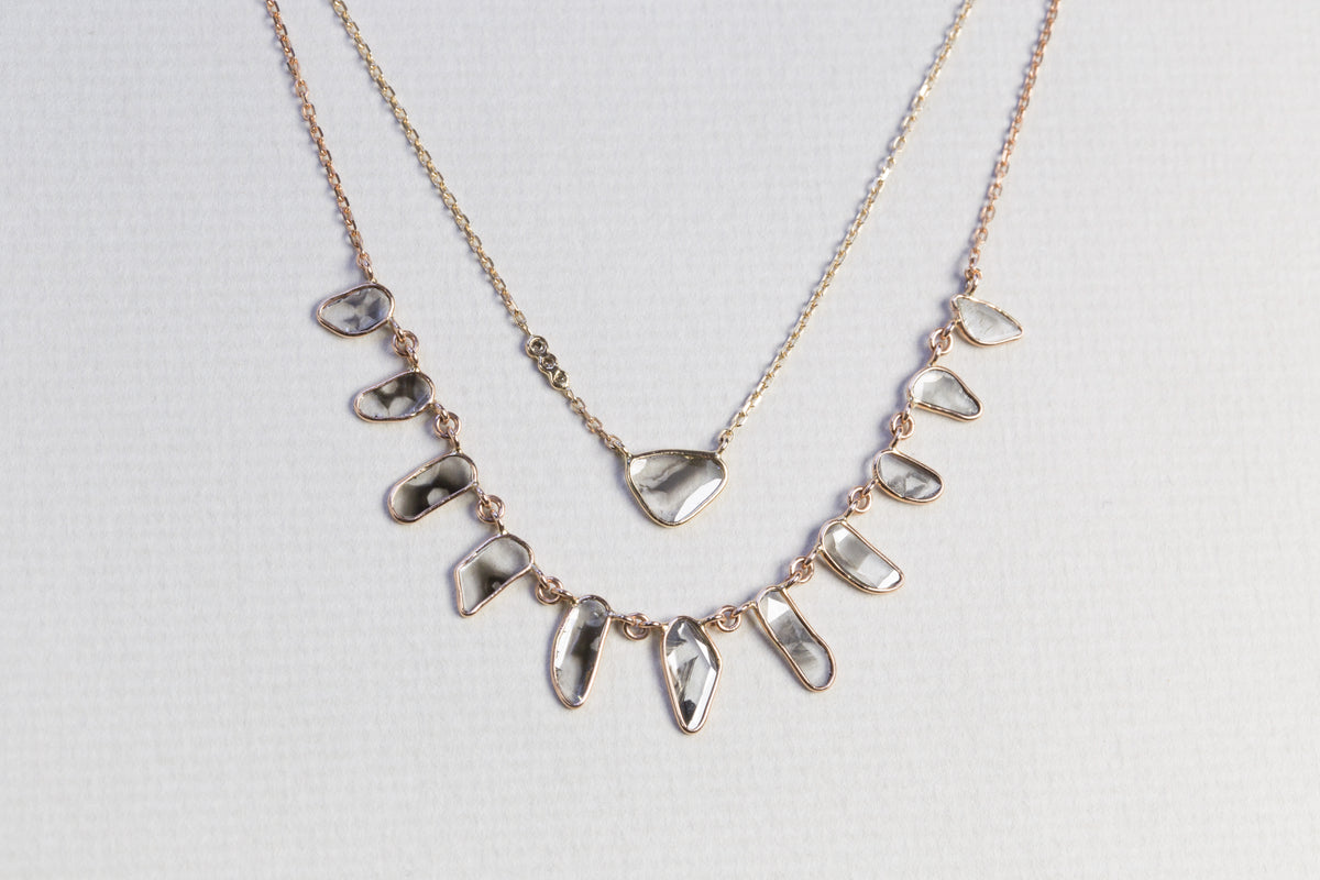 Sliced Diamond Universe Necklace