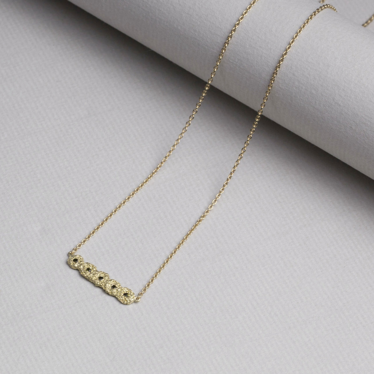 A matching necklace available at felt