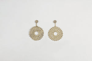 Gold Lace Necklace and Earrings