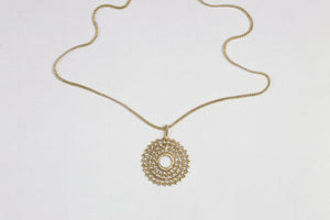 Gold Lace Necklace and Earrings