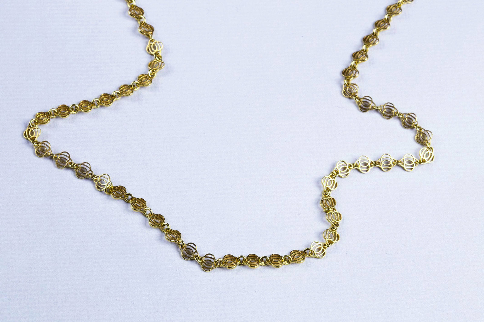 Triple Circle Gold Chain Necklace