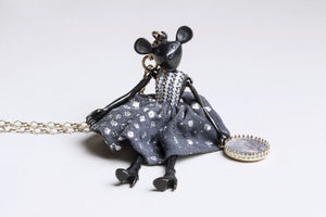 Black Mouse Necklace