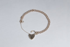 Vintage 9ct Gold Heart Bracelet