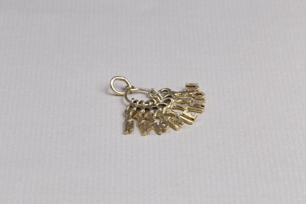 I Love You Key Pendant Charm