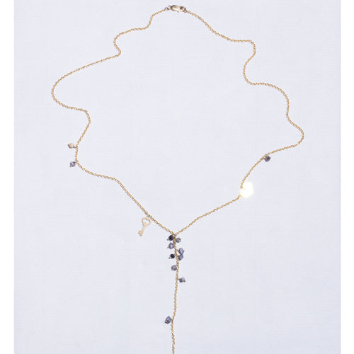 22ct Gold Heart and Key Necklace