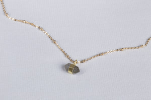 Gold Chain Necklace with Labradorite