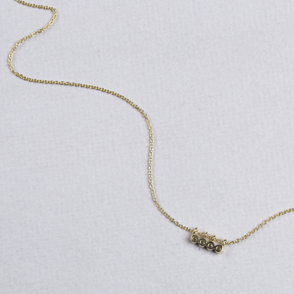 The backside of the necklace